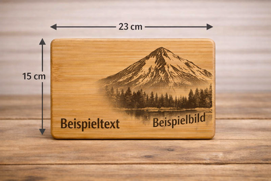 Servier- Schneidebrett mit individueller Gravur – Bambus klein (23x15cm)